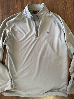 Dunning Golf Pullover Mens 2XLarge Grey Quarter Zip Carmel Country Club